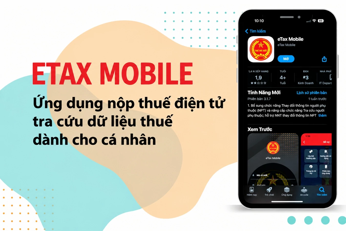 ho kinh doanh co the ke khai nop thue qua tro ly ao tren etax mobile