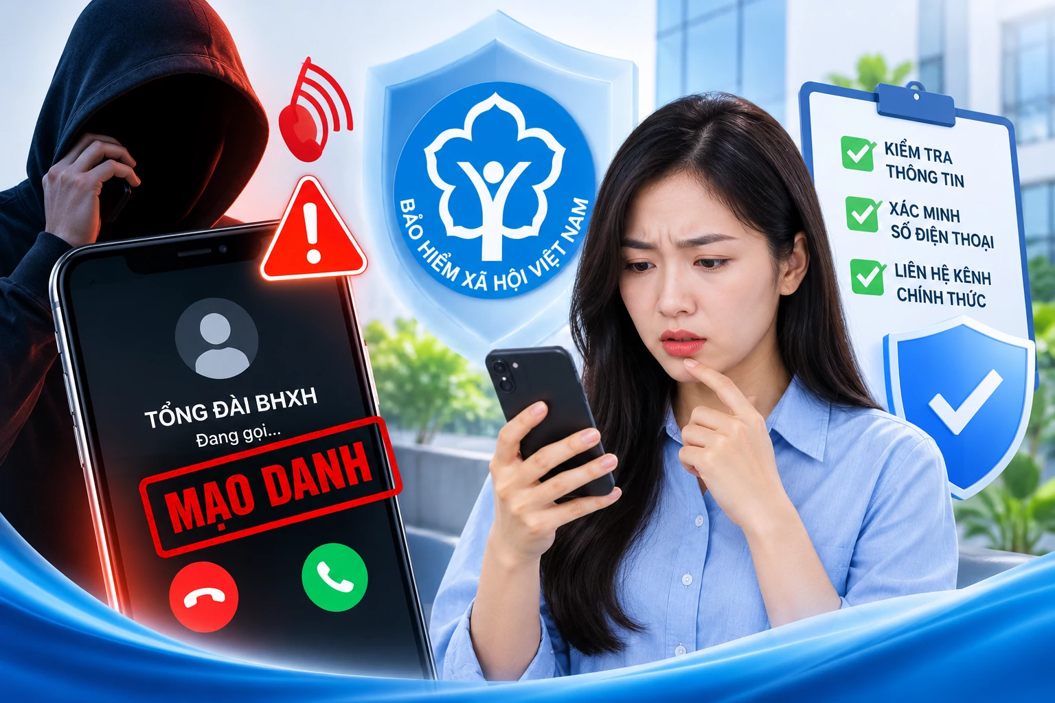 Cảnh báo mạo danh là “Tổng đài BHXH”, người dân cần thận trọng