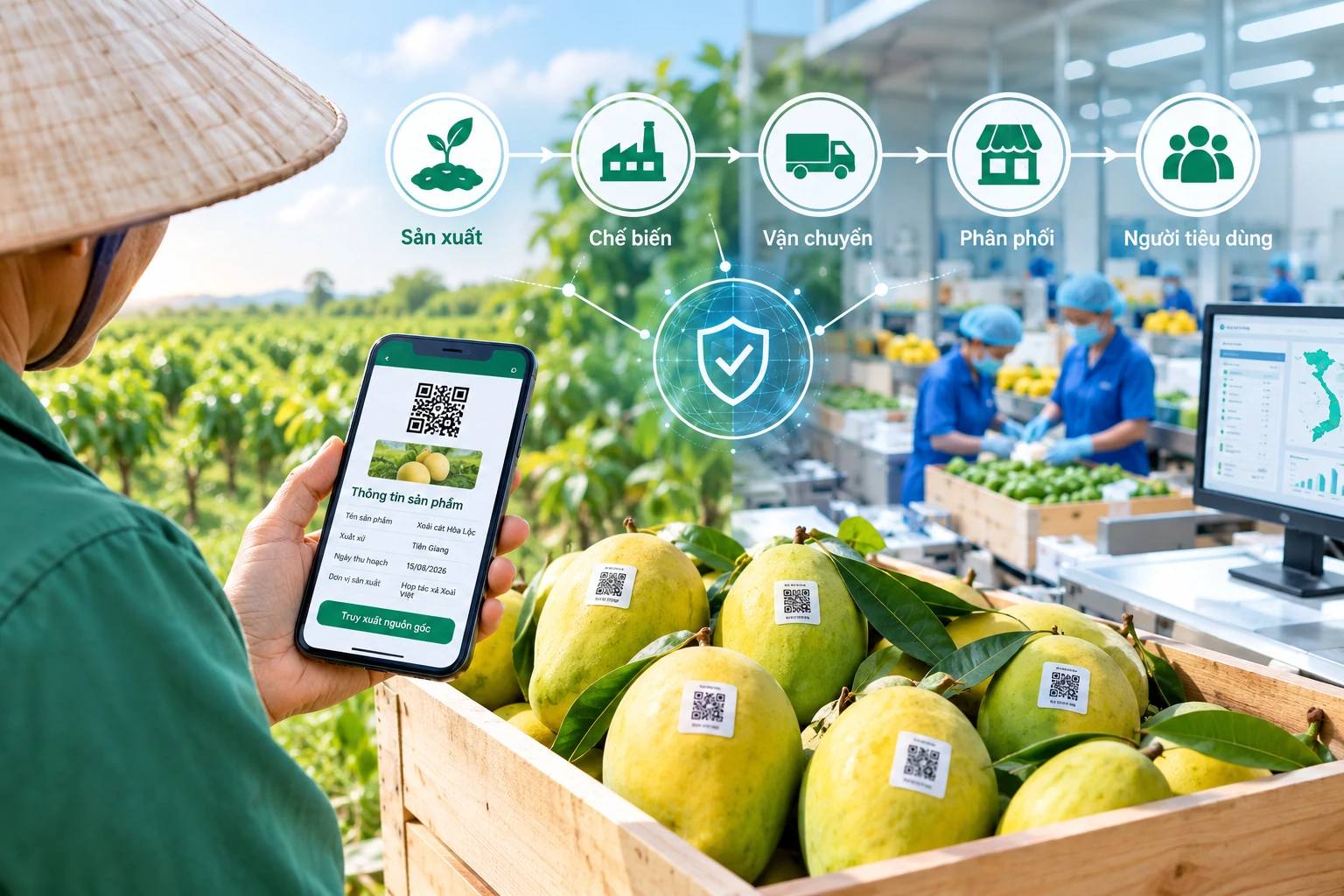 Hệ thống truy xuất nguồn gốc nông sản mở rộng kết nối dữ liệu Hệ thống truy xuất nguồn gốc nông sản mở rộng kết nối dữ liệu