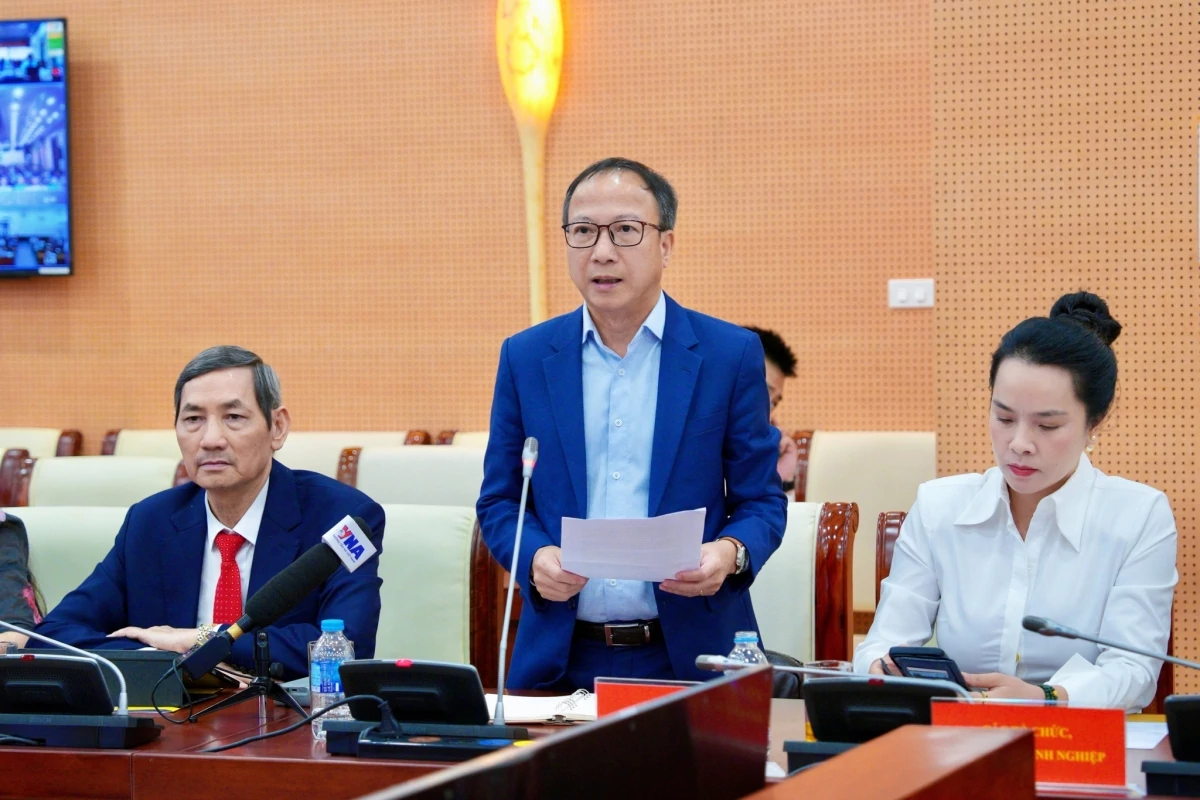 Ông Nguyễn Thanh Nghị, Tổng giám đốc Thiên Minh Rating (TMR) phát biểu tại Hội nghị. Xếp hạng tín nhiệm mở thêm kênh tiếp cận vốn cho doanh nghiệp nhỏ và vừa