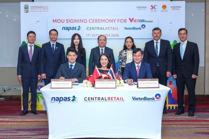 NAPAS, VietinBank và Central Retail thúc đẩy thanh toán QR xuyên biên giới Việt Nam - Thái Lan