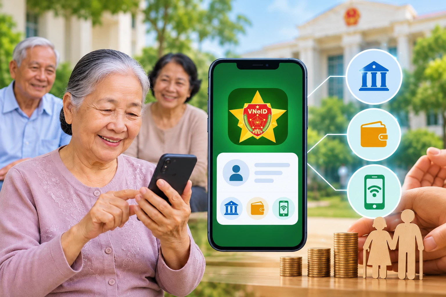 Từ tháng 10, lương hưu có thể nhận qua VNeID: Người dân cần biết điều này