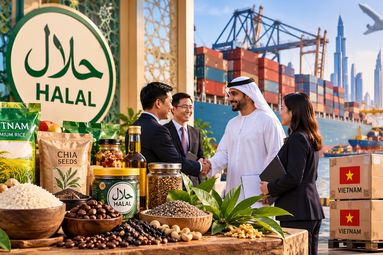 Halal mở ra dư địa lớn cho xuất khẩu hàng hóa Việt Nam