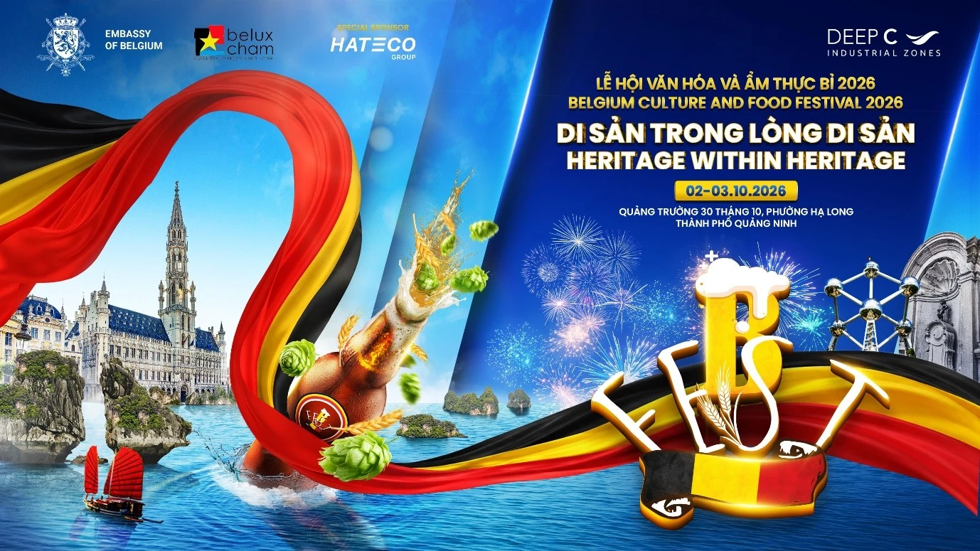 Khám phá B.Fest 2026 - Điểm hẹn văn hóa và ẩm thực Bỉ tại Quảng Ninh Khám phá B.Fest 2026 - Điểm hẹn văn hóa và ẩm thực Bỉ tại Quảng Ninh