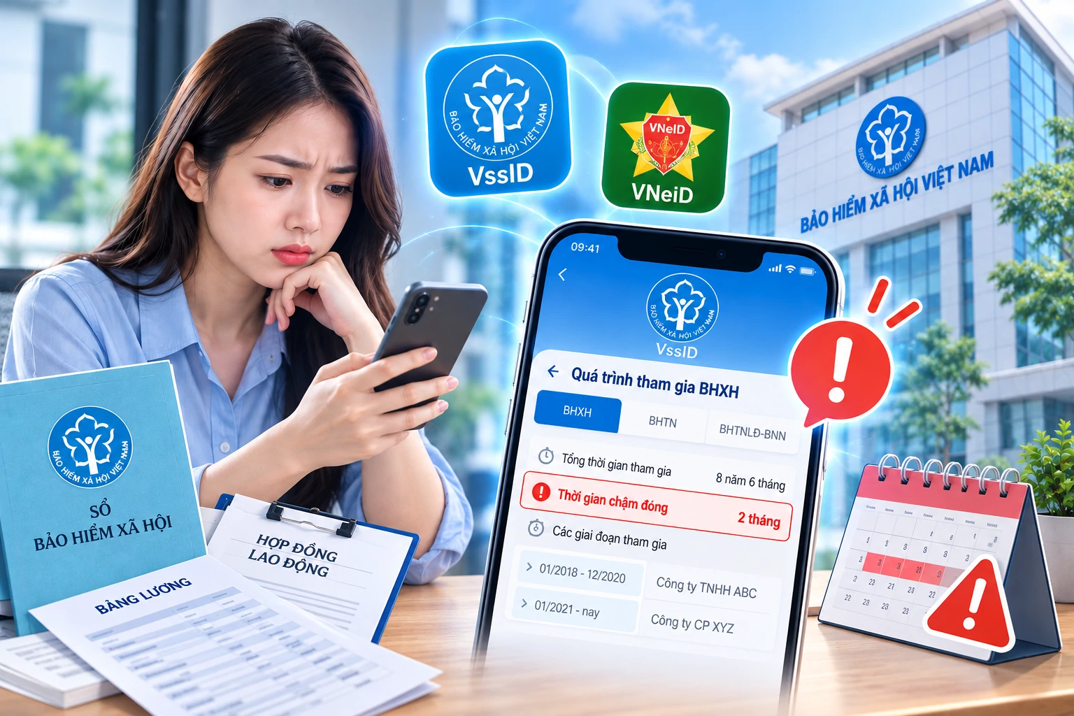 VssID báo chậm đóng bảo hiểm xã hội, người lao động cần làm gì?