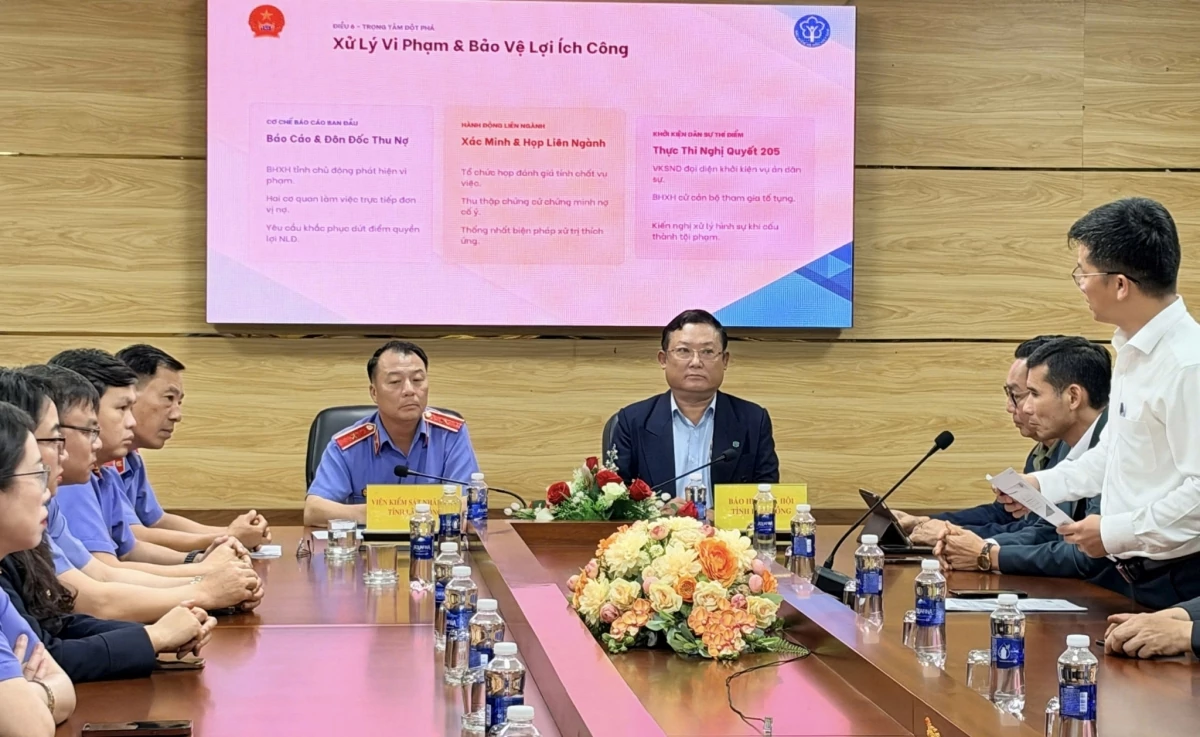 Lâm Đồng: 17 Viện Kiểm sát nhân dân khu vực và 20 BHXH cơ sở phối hợp thu hồi nợ BHXH