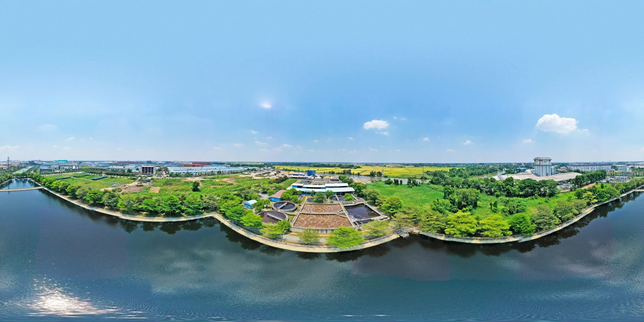 Nhà máy xử lý nước thải phân khu dệt nhuộm tại KCN Thành Thành Công, Trảng Bàng, Tây Ninh. Ảnh: TTC Nhà máy xử lý nước thải phân khu dệt nhuộm tại KCN Thành Thành Công, Trảng Bàng, Tây Ninh. Ảnh: TTC