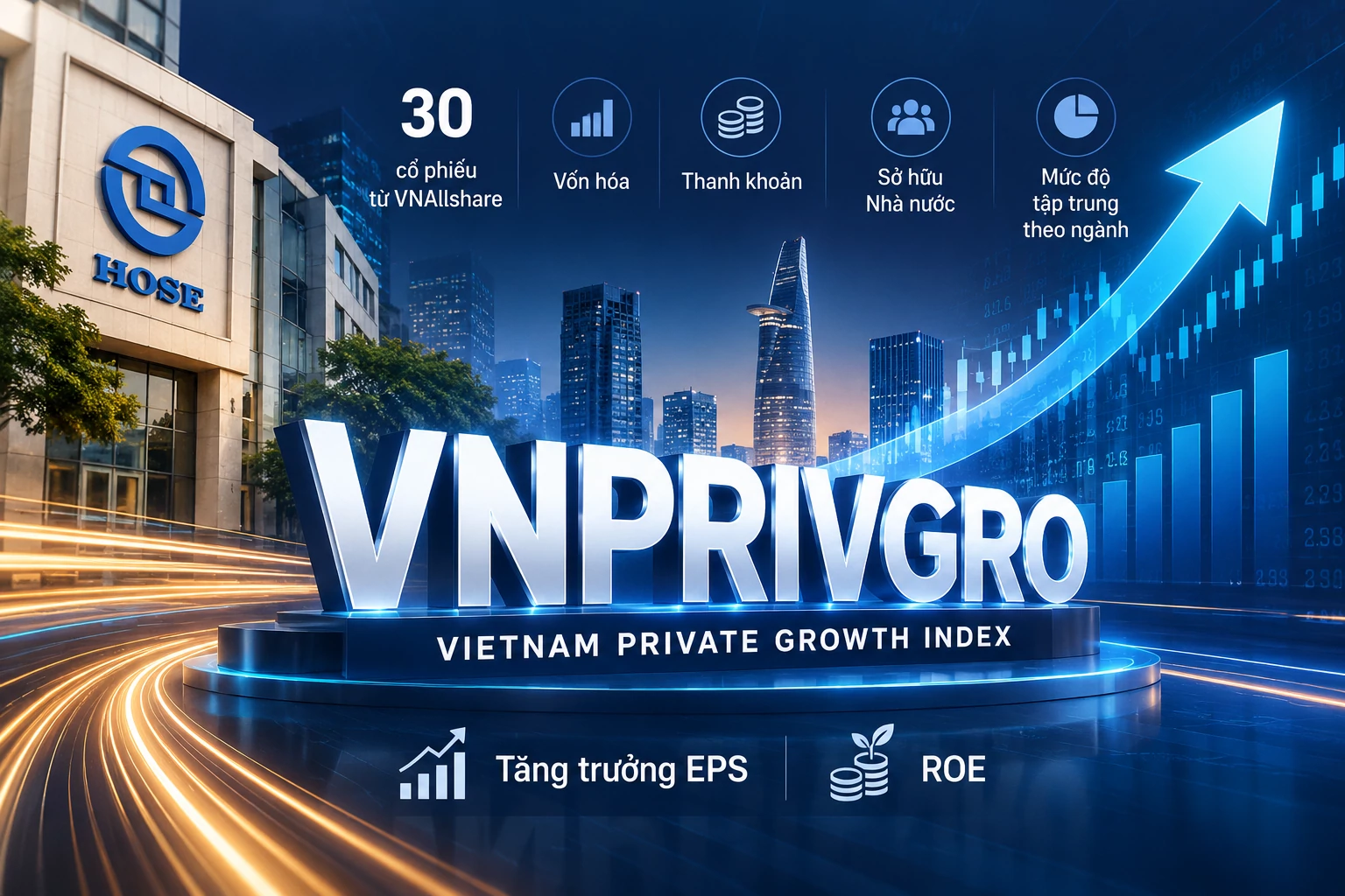 HoSE xây dựng chỉ số VNPRIVGRO cho nhóm doanh nghiệp tư nhân tăng trưởng HoSE xây dựng chỉ số VNPRIVGRO cho nhóm doanh nghiệp tư nhân tăng trưởng