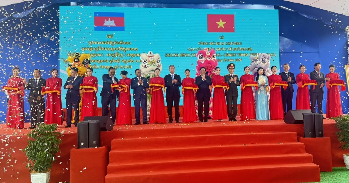 Khai trương cặp cửa khẩu Khánh Bình - Chrey Thom, thêm cơ hội giao thương với Campuchia