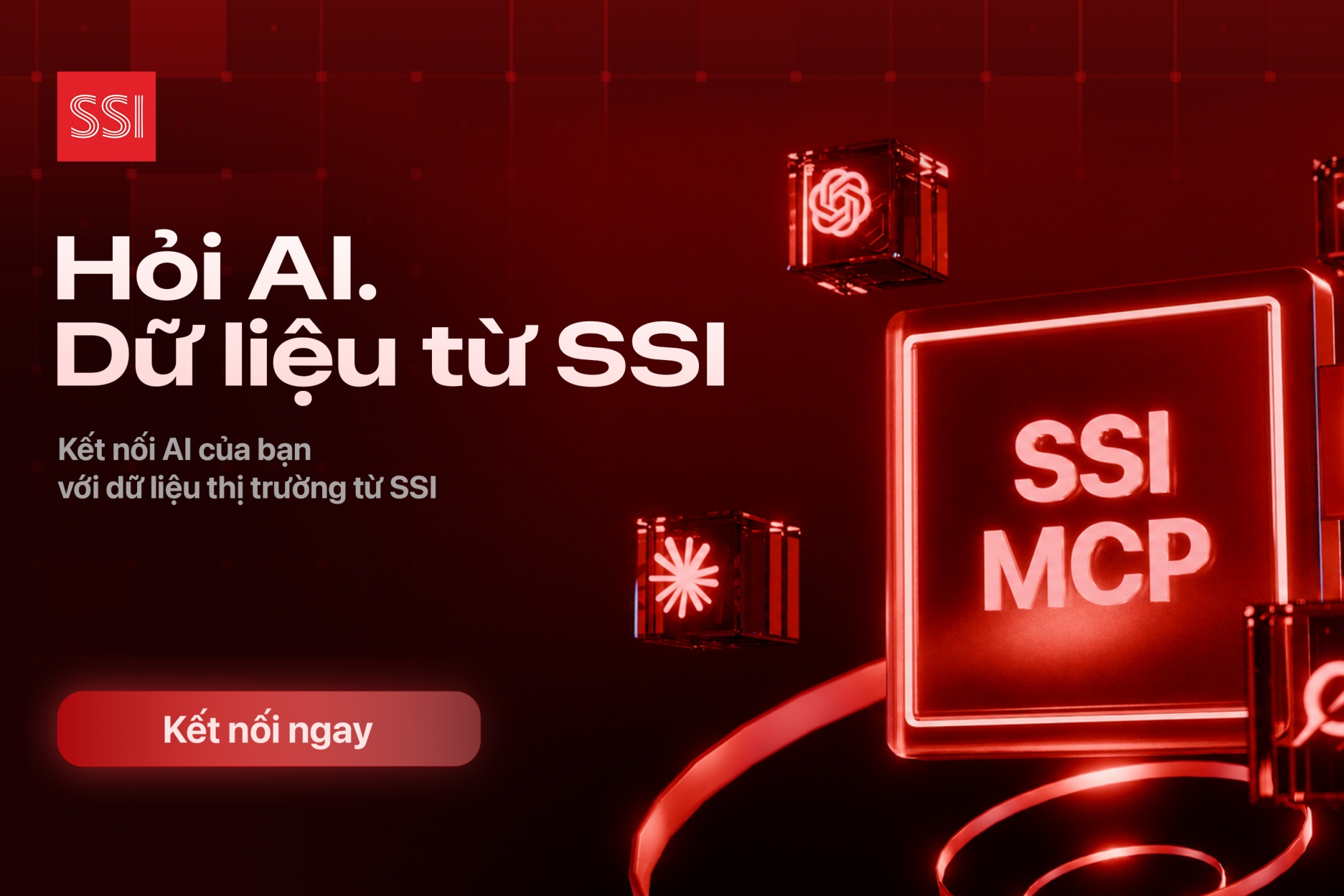 SSI mở kết nối dữ liệu chứng khoán với ChatGPT, Claude và Gemini