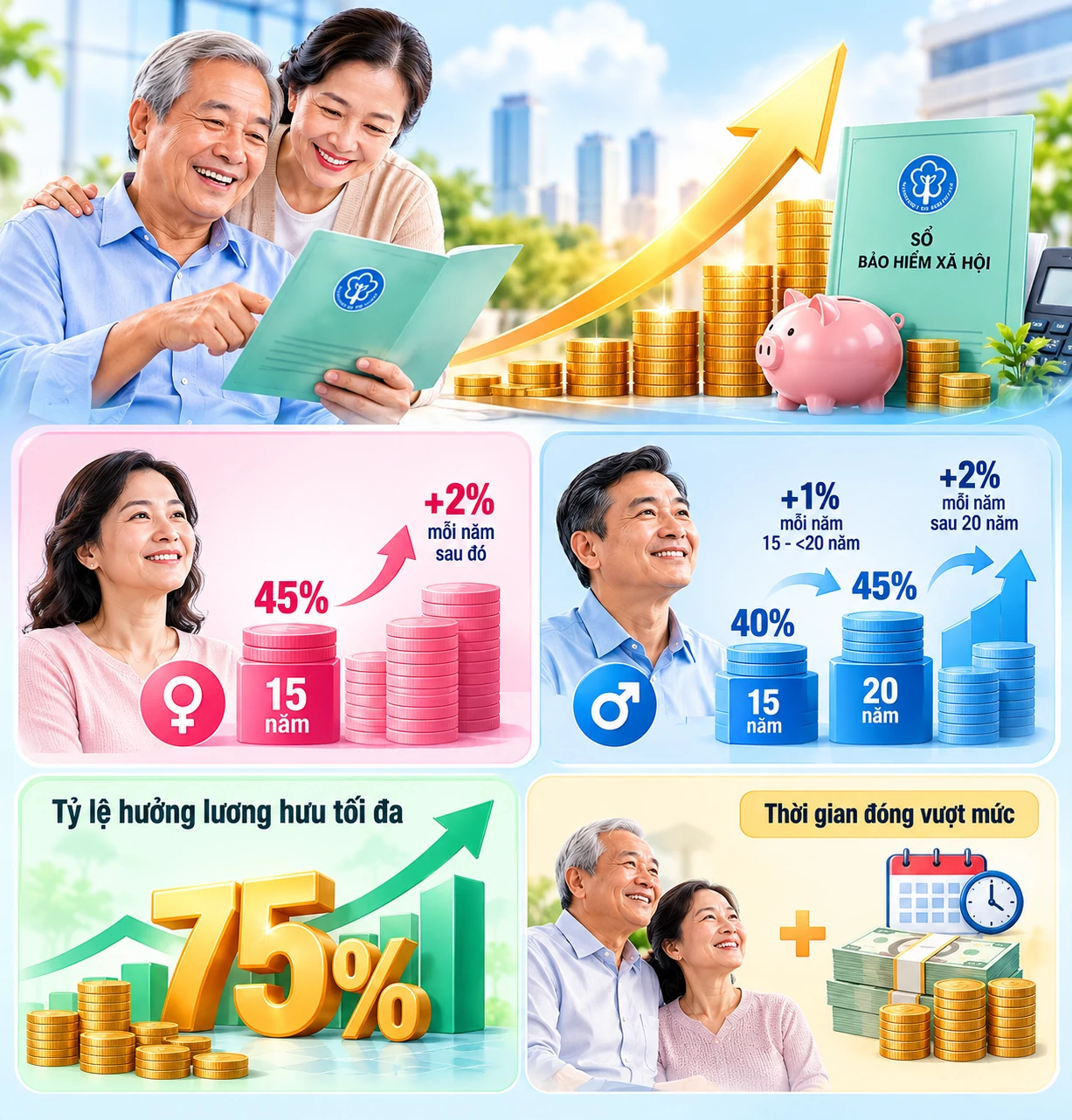 Muốn tăng lương hưu bằng cách đóng thêm BHXH tự nguyện, cần lưu ý mốc thời gian này