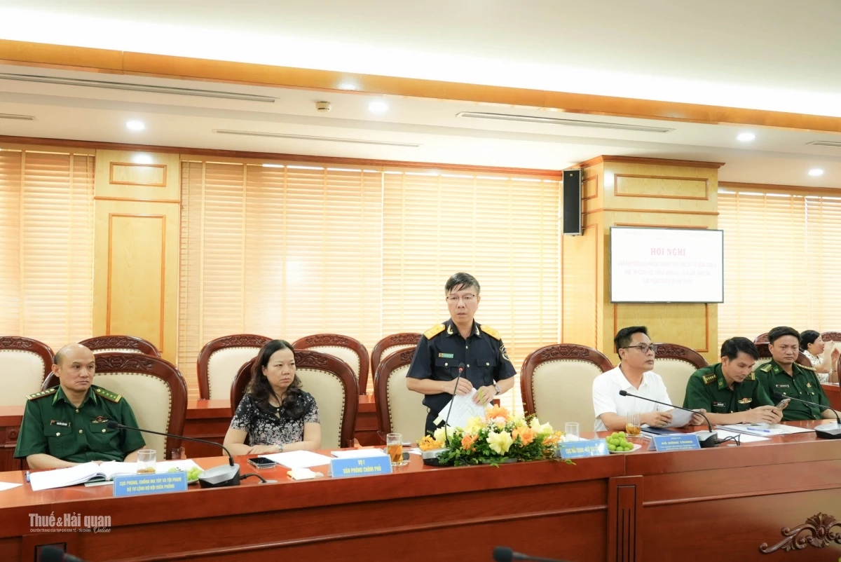 Phó Cục trưởng Cục Hải quan Lưu Mạnh Tưởng chia sẻ và đề xuất giải pháp thời gian tới. Ảnh: H.Nụ