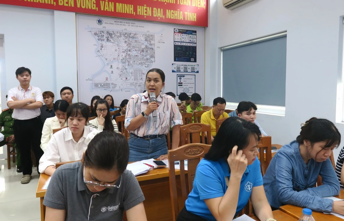 UBND Phường Tân Hưng: Đối thoại, tháo gỡ khó khăn về thuế, bảo hiểm xã hội cho hơn 100 doanh nghiệp