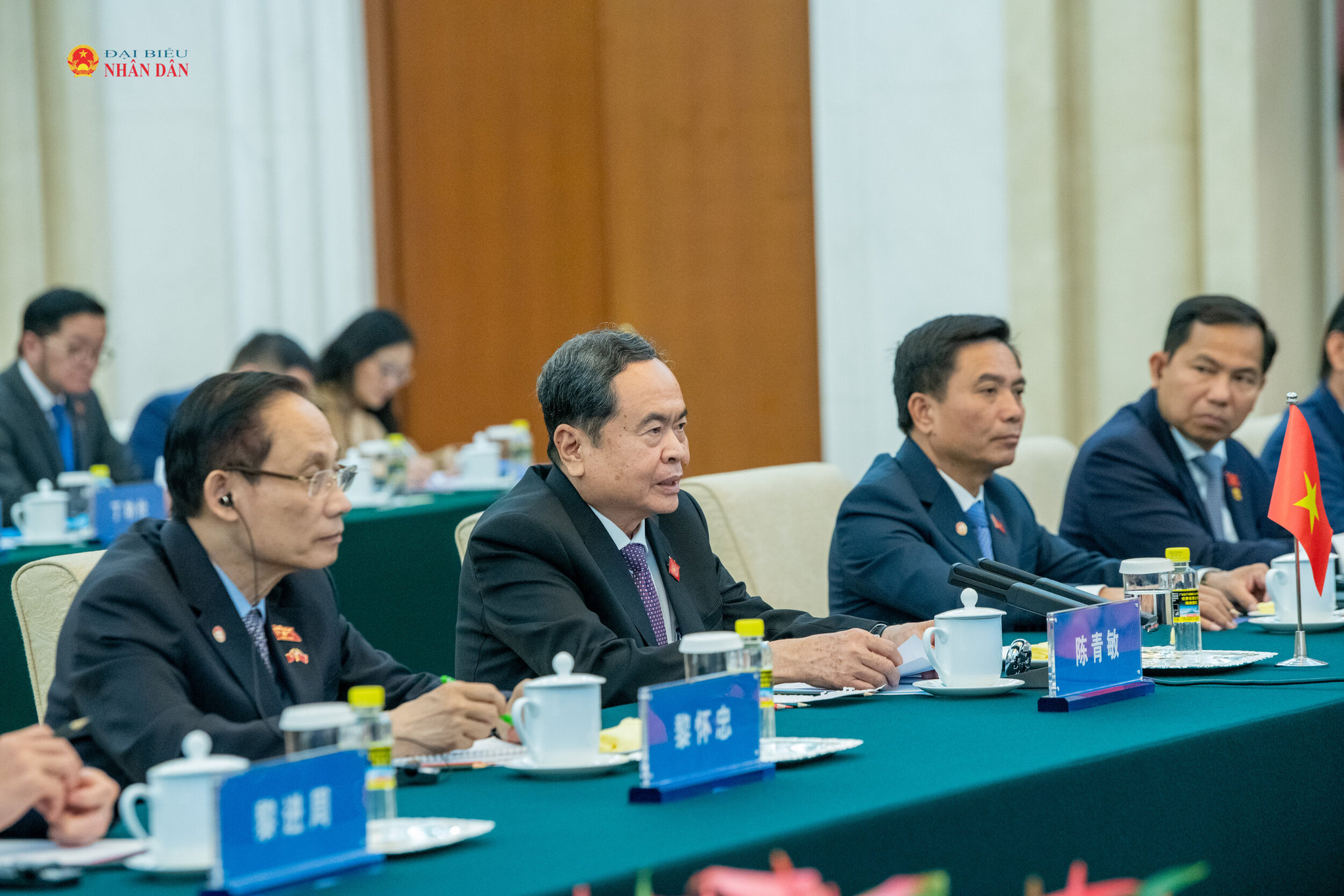 Chủ tịch Quốc hội Trần Thanh Mẫn phát biểu...