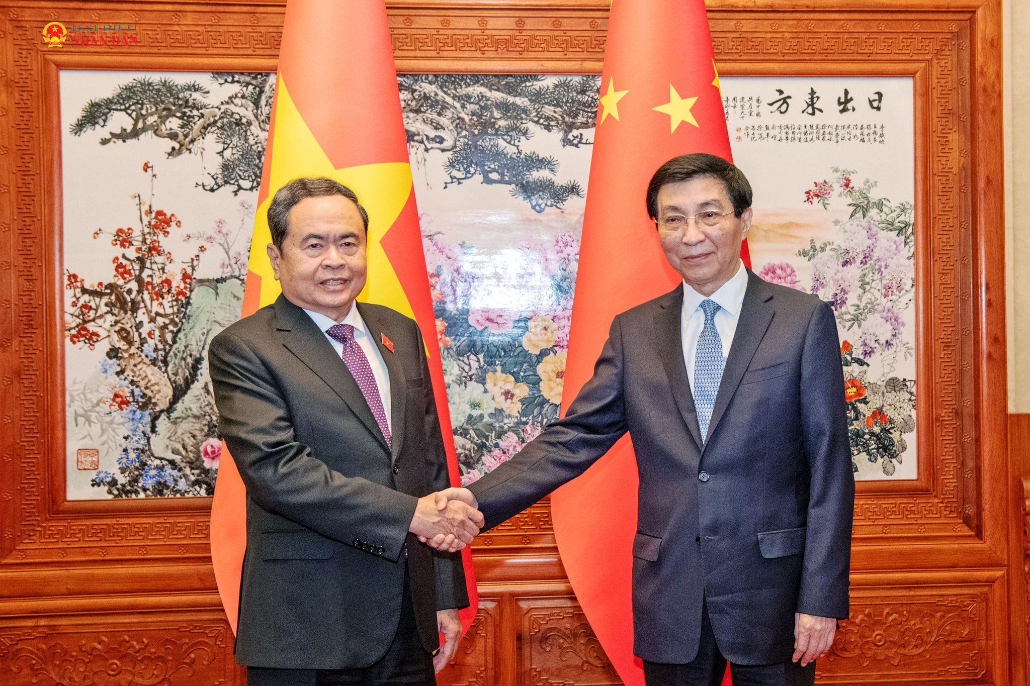 Chủ tịch Quốc hội Trần Thanh Mẫn hội kiến Chủ tịch Chính hiệp Trung Quốc Vương Hộ Ninh