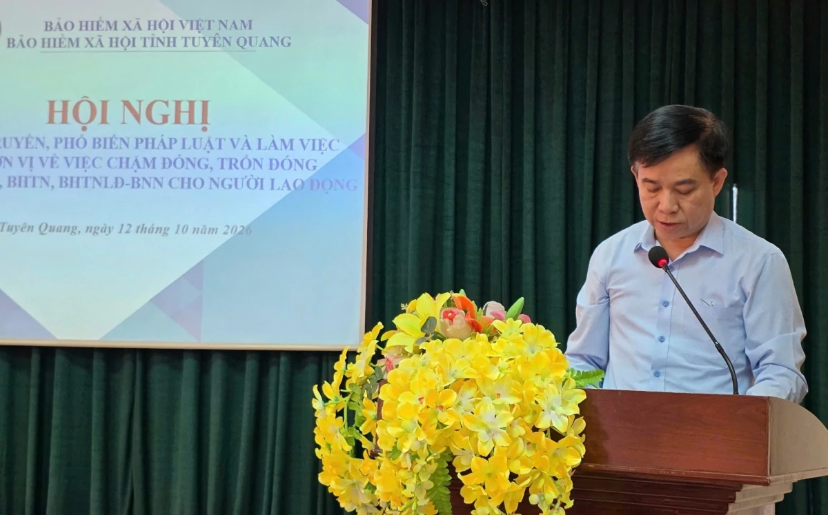 Tuyên Quang: Tăng cường phối hợp xử lý chậm đóng, trốn đóng bảo hiểm xã hội, bảo hiểm y tế bảo vệ người lao động