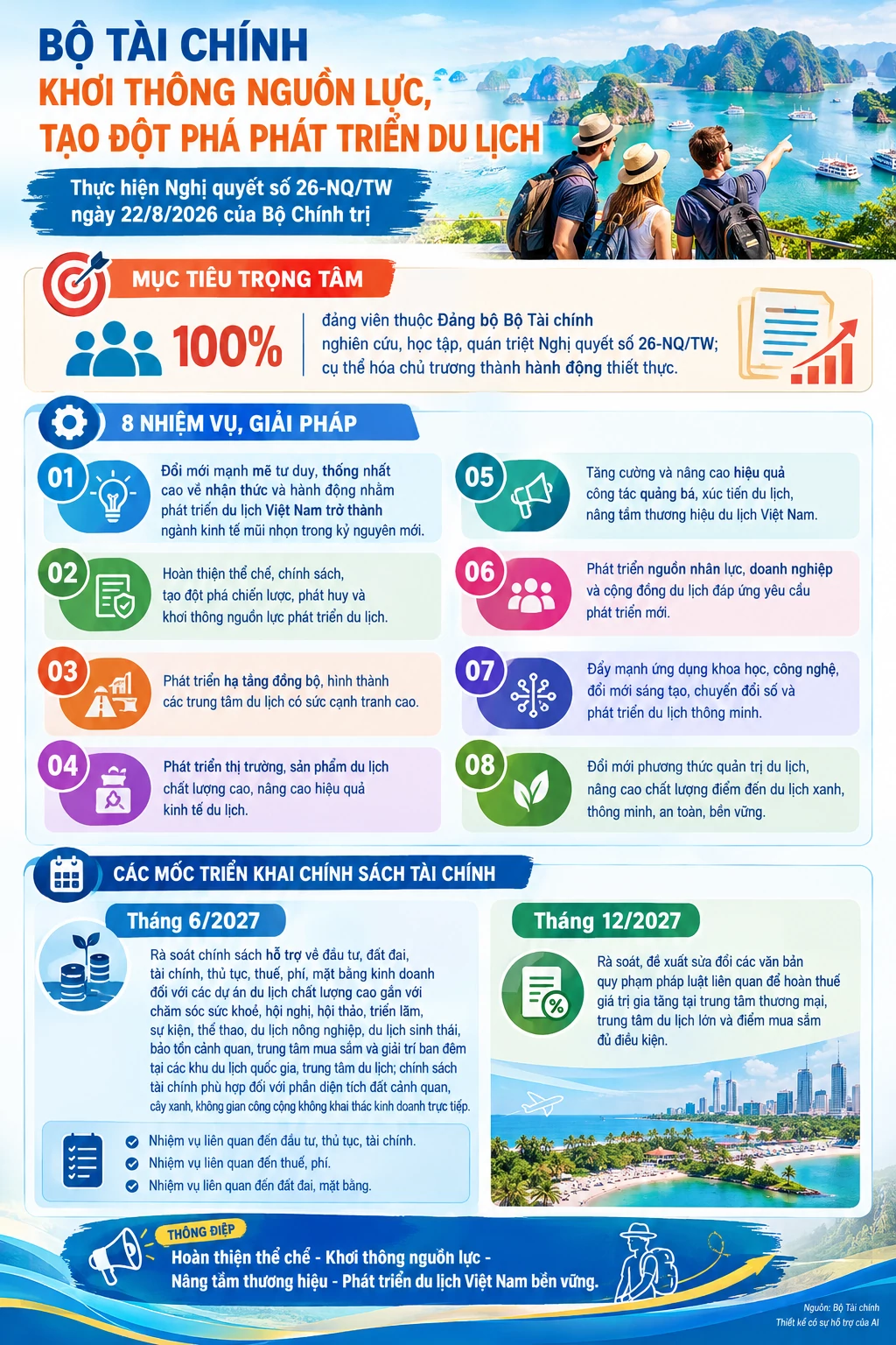 INFOGRAPHIC: Bộ Tài chính khơi thông nguồn lực, tạo đột phá phát triển du lịch