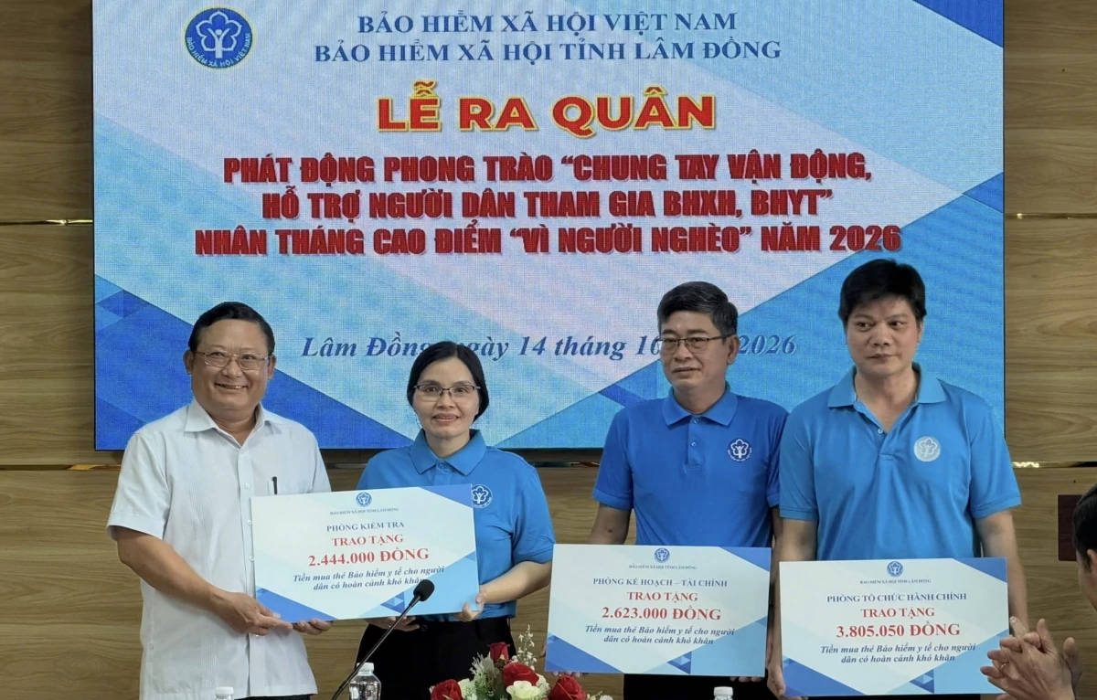 Bảo hiểm xã hội Lâm Đồng: Viên chức trích lương hỗ trợ bảo hiểm y tế cho người dân