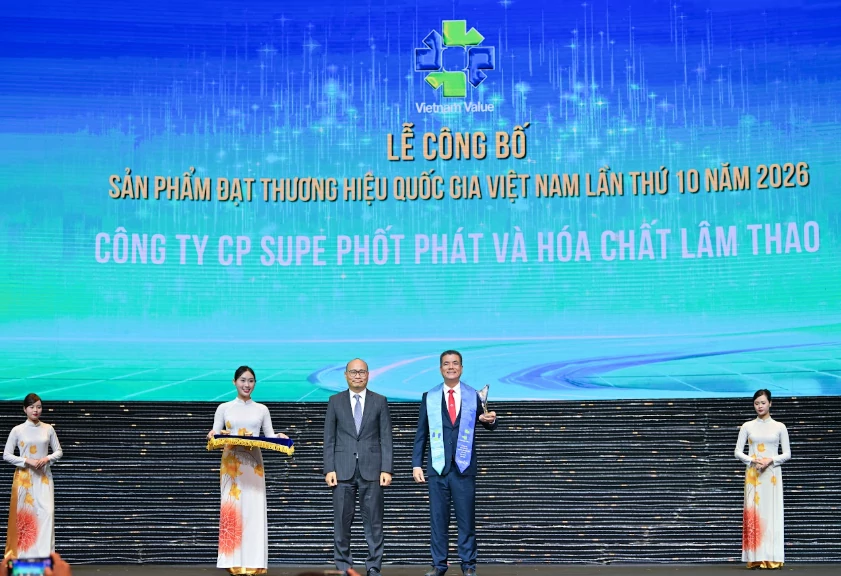 7 đơn vị thành viên Vinachem vinh dự đạt Thương hiệu Quốc gia Việt Nam lần thứ 10 năm 2026