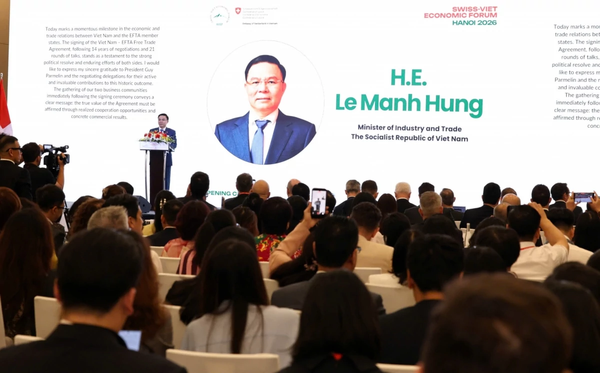 Việt Nam - Thụy Sỹ: Mở rộng hợp tác, hiện thực hóa cơ hội từ Hiệp định Việt Nam - EFTA