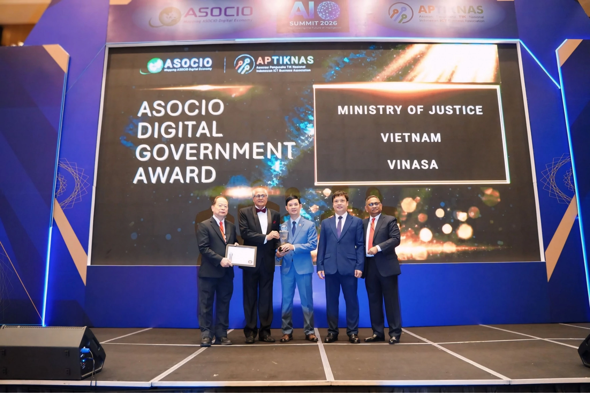 Bộ Tư pháp được vinh danh tại Giải thưởng Chính phủ số ASOCIO 2026 Bộ Tư pháp được vinh danh tại Giải thưởng Chính phủ số ASOCIO 2026