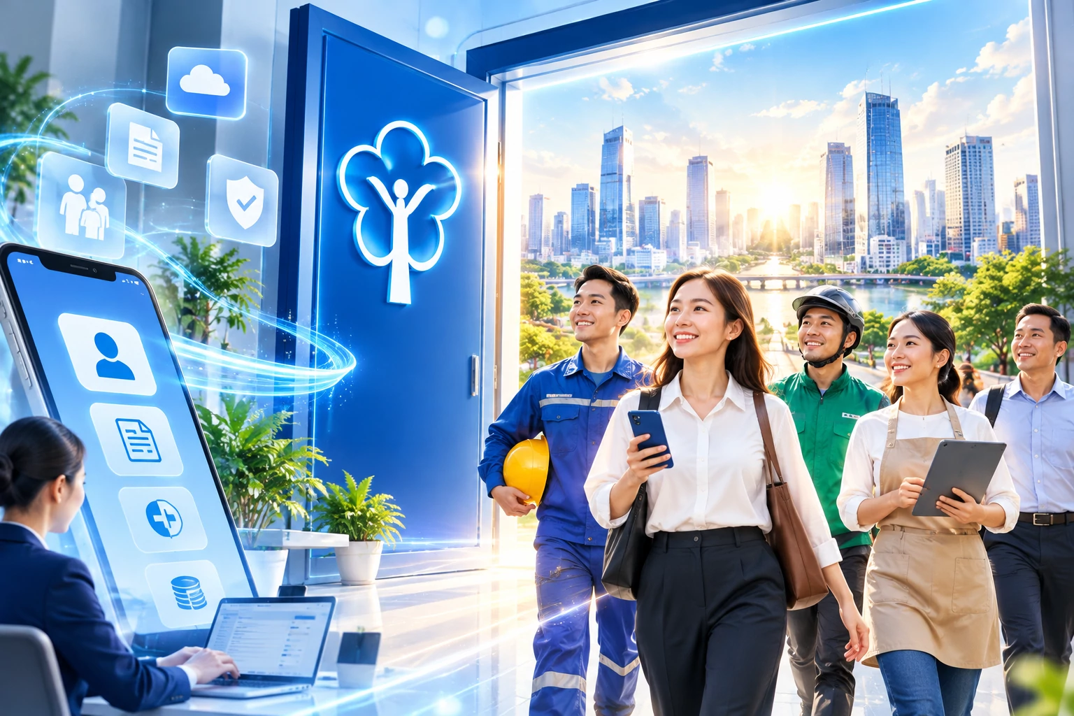 Công nghệ mở rộng “cánh cửa” bảo hiểm xã hội tới người lao động