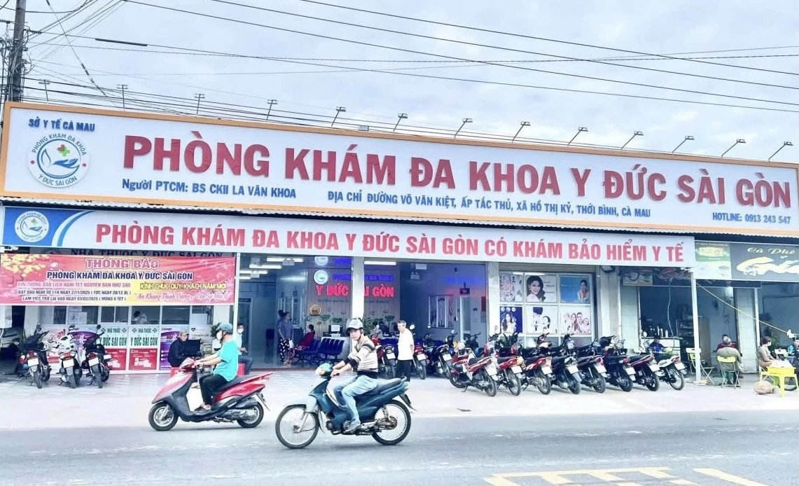 Phòng khám đa khoa Y Đức Sài Gòn (Cà Mau): Chi sai quy định khám chữa bệnh bảo hiểm y tế gần 185 triệu đồng