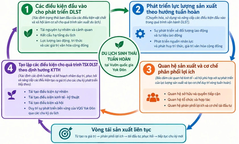 Tiếp cận du lịch sinh thái theo định hướng kinh tế tuần hoàn tại vườn quốc gia Yok Đôn từ lý thuyết tái sản xuất của C. Mác