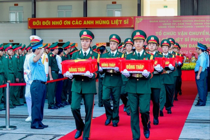 Đồng Tháp hoàn thành lấy mẫu sinh phẩm hài cốt liệt sĩ trước thời hạn 6 tháng
