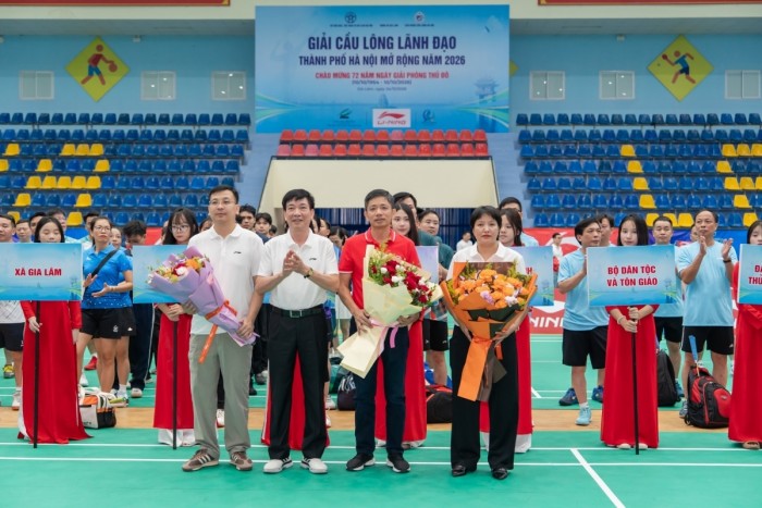 Ciputra Hanoi đồng hành cùng Giải Cầu lông Lãnh đạo Hà Nội mở rộng 2026, lan tỏa tinh thần thể thao và kết nối cộng đồng