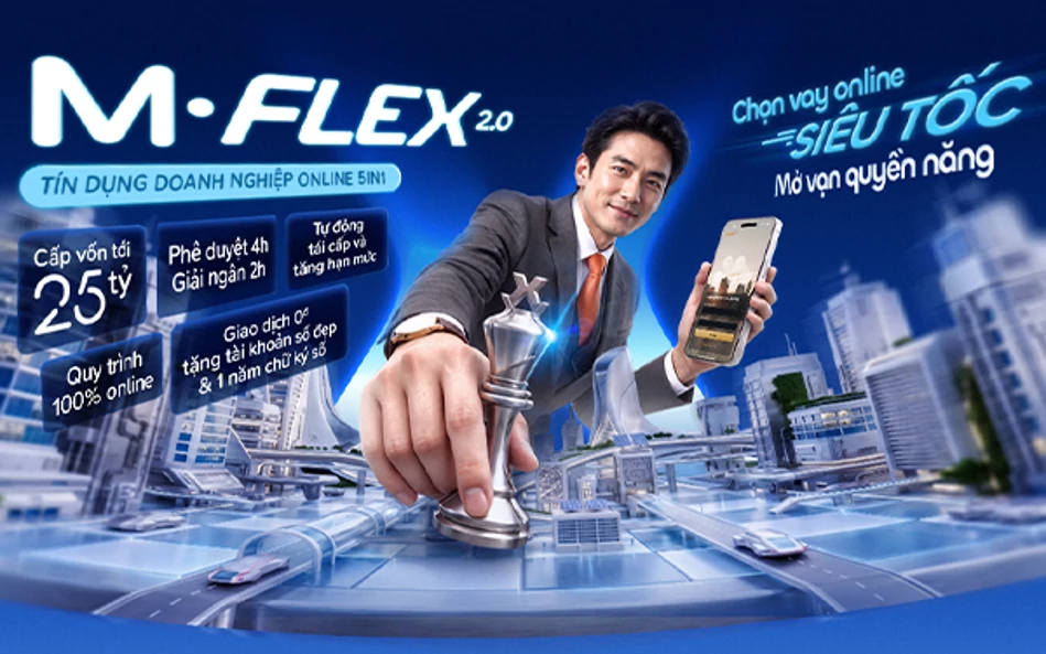 MSB ra mắt giải pháp M-Flex 2.0 trên nền tảng MSB Business Banking, hỗ trợ doanh nghiệp tối ưu nguồn vốn và bứt phá mùa kinh doanh cuối năm. (Ảnh: MSB) M-Flex 2.0