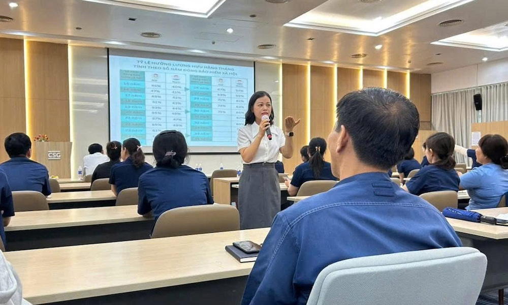 Tuyên truyền, đối thoại về những điểm mới của Luật BHXH năm 2024 tại Công ty Chang Shin Việt Nam