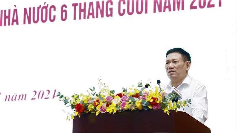Bộ trưởng Hồ Đức Phớc tiếp thu ý kiến chỉ đạo của Phó Thủ tướng Chính phủ Lê Minh Khái tại Hội nghị.