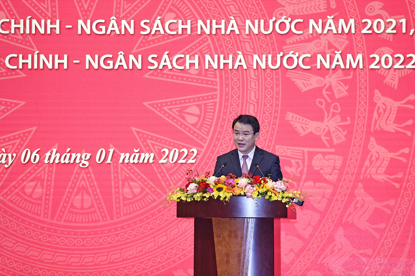 Thay mặt Lãnh đạo Bộ Kế hoạch và Đầu tư, Thứ trưởng Trần Quốc Phương chúc mừng kết quả đã đạt được trên mọi mặt công tác của ngành Tài chính trong năm 2021.
