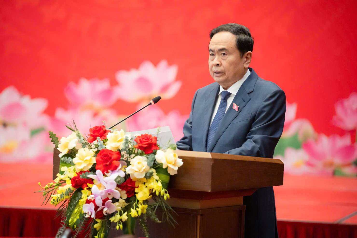 Bí thư Đảng ủy Quốc hội, Chủ tịch Quốc hội Trần Thanh Mẫn phát biểu khai mạc Hội nghị.