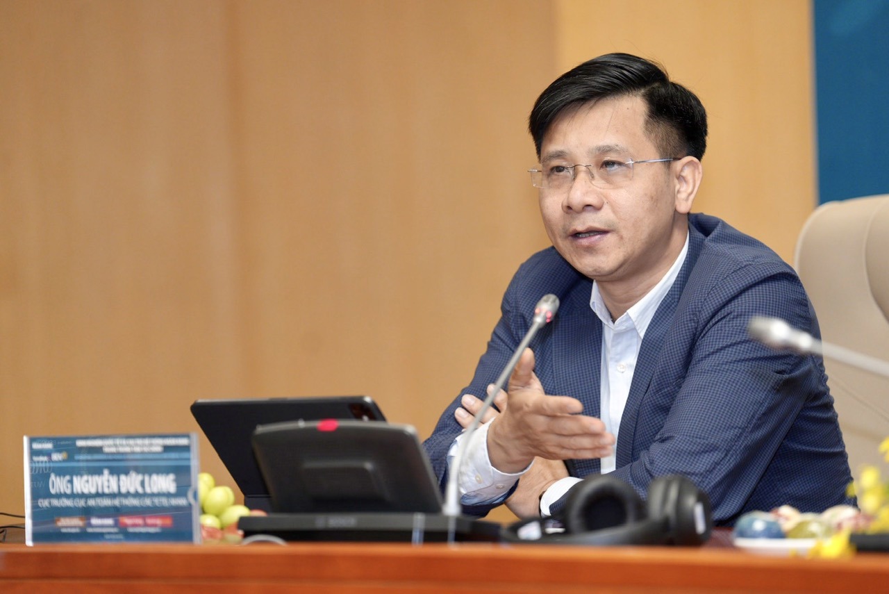 Ông Nguyễn Đức Long - Cục trưởng Cục An toàn các tổ chức tín dụng, NHNN chia sẻ tại sự kiện.