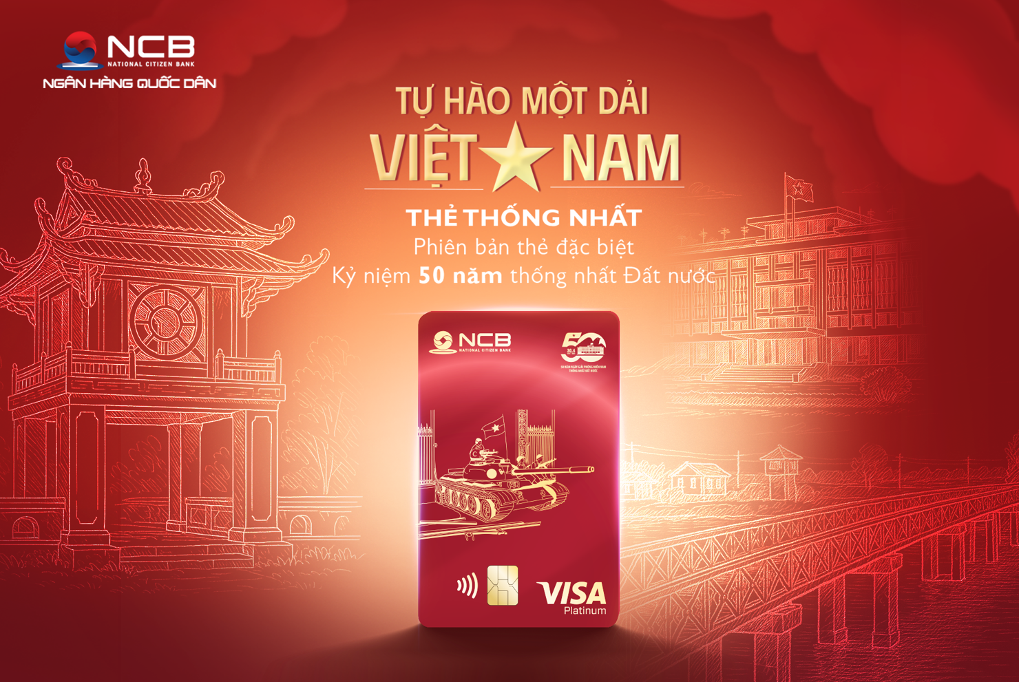 Thẻ Visa phiên bản giới hạn mang tên “Thống Nhất”- Tự hào một dải Việt Nam đúng dịp kỷ niệm 50 năm thống nhất đất nước (30/4/1975 - 30/4/2025).