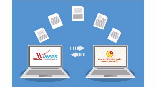 Kết nối dữ liệu hợp đồng điện tử với mạng đấu thầu quốc gia trên hệ thống Dịch vụ công trực tuyến Kho bạc Nhà nước
