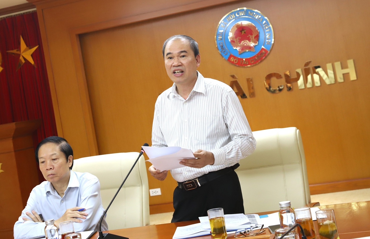 Ông Phạm Văn Đức - Phó Cục trưởng Cục Quản lý, giám sát bảo hiểm phát biểu tại buổi làm việc.