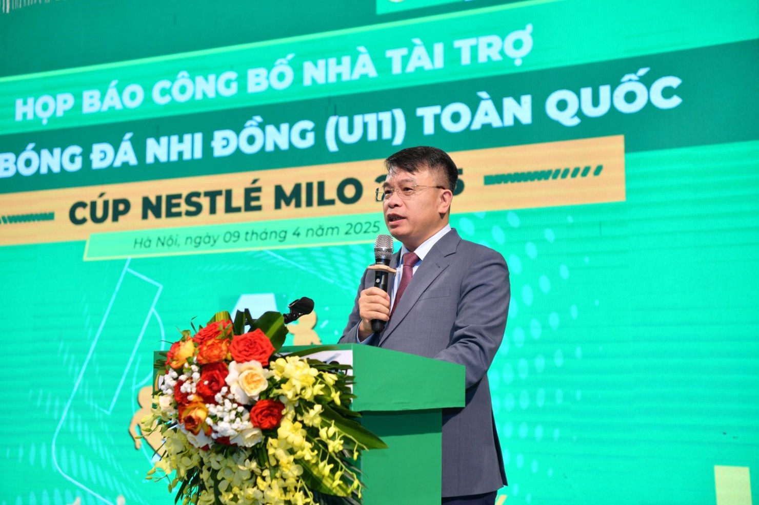 Ông Nguyễn Phan Khuê -Tổng biên tập Báo Thiếu Niên Tiền Phong & Nhi Đồng, Trưởng Ban tổ chức Giải Bóng đá Nhi đồng (U11) Toàn quốc - Cúp Nestlé MILO 2025