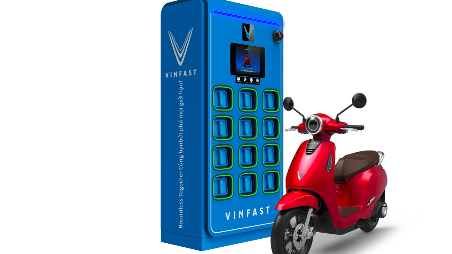 VinFast triển khai 150.000 trạm đổi pin xe máy điện và ra mắt các dòng xe máy điện đổi pin trên quy mô toàn quốc.