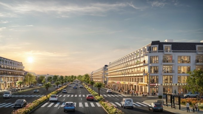 Trục đại lộ Nguyễn Trãi ĐH57 tại khu đô thị mới Phố Hiến City, Khoái Châu, Hưng Yên