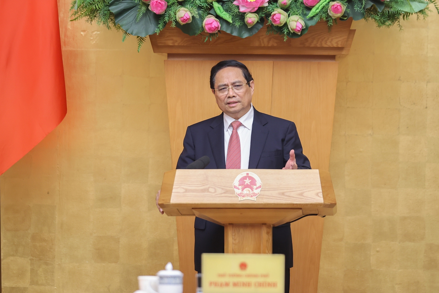 Thủ tướng Phạm Minh Chính - Trưởng Ban Chỉ đạo Nhà nước các công trình, dự án quan trọng quốc gia, trọng điểm ngành giao thông vận tải chủ trì họp Phiên thứ 20 của Ban Chỉ đạo. Ảnh: VGP/Nhật Bắc