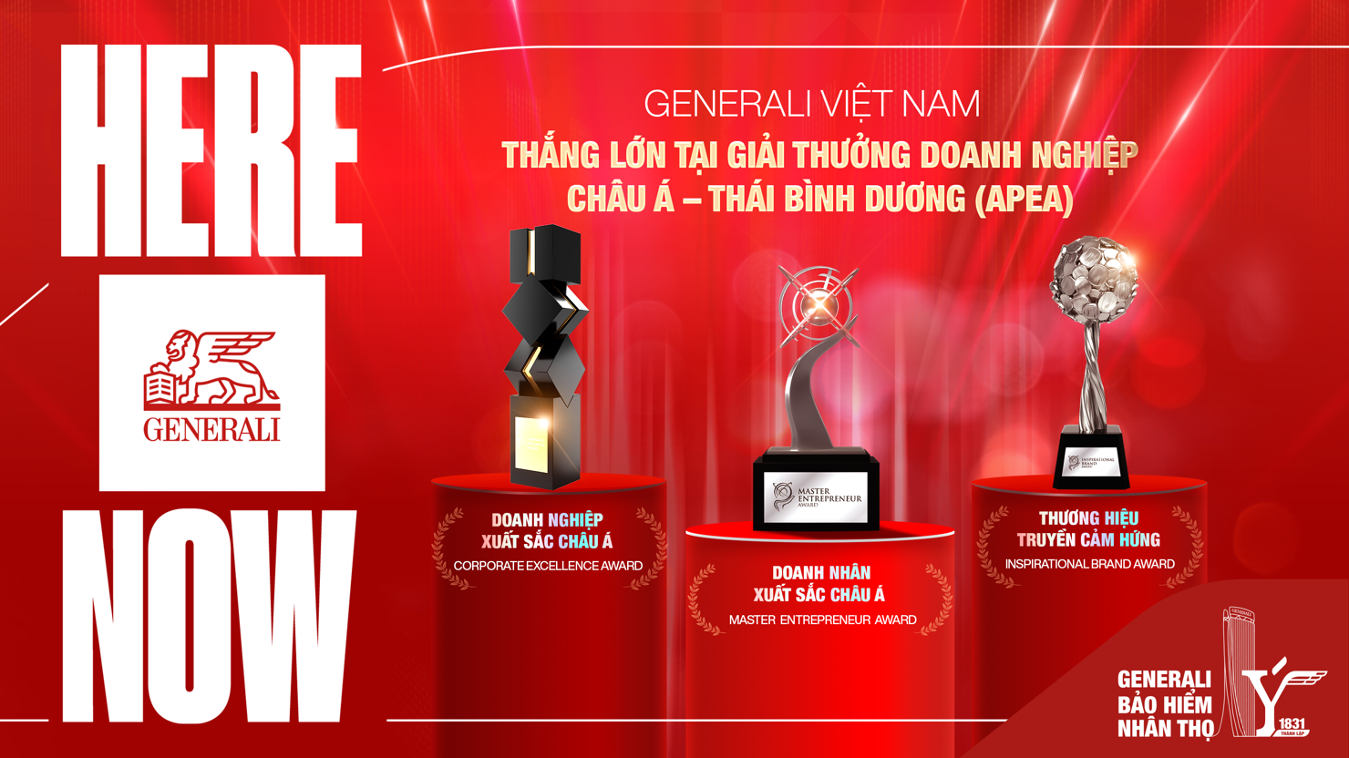 Generali Việt Nam xuất sắc chinh phục 3 hạng mục tại APEA 2025