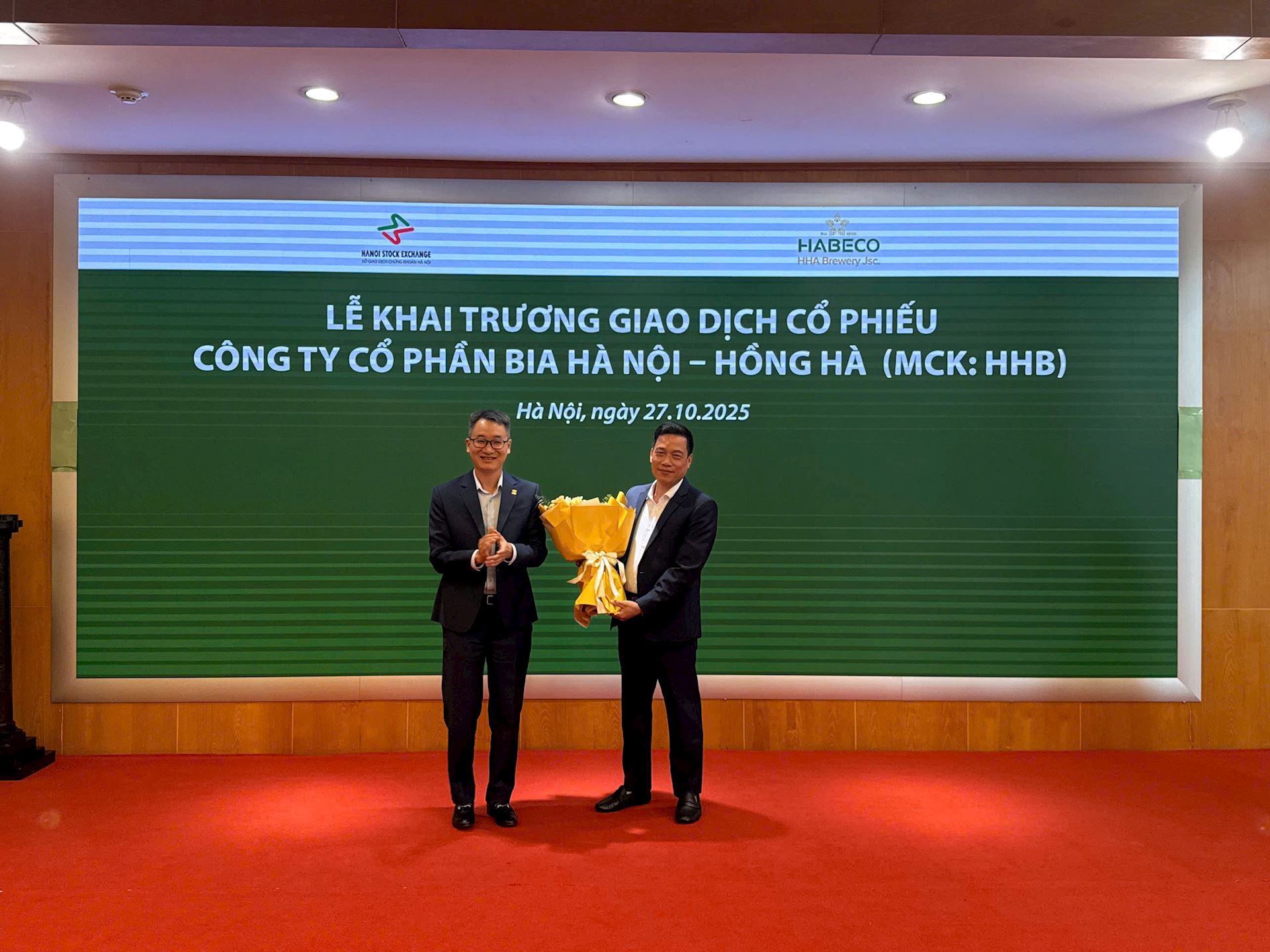 Cổ phiếu Công ty Cổ phần Bia Hà Nội – Hồng Hà chính thức giao dịch từ ngày 27/10/2025
