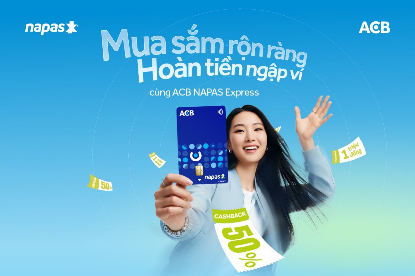 NAPAS và ACB tung ưu đãi hoàn tiền hấp dẫn cho chủ thẻ ACB Express mùa ...