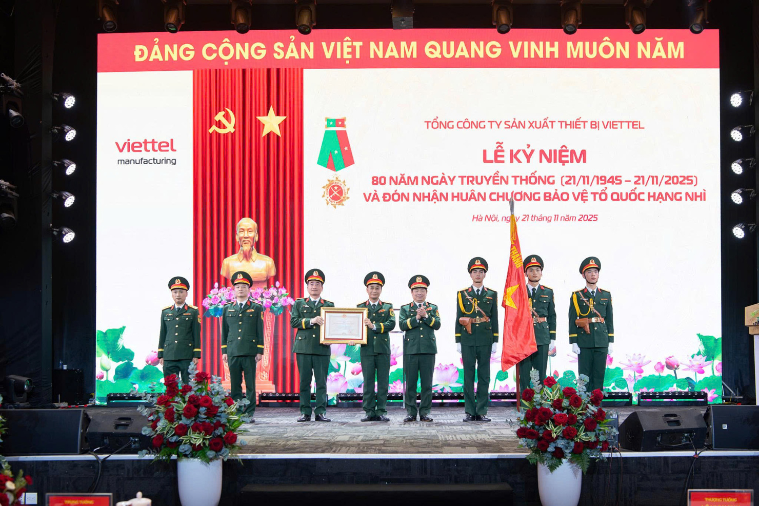 Kỷ niệm 80 ngày truyền thống, Tổng Công ty vinh dự được tặng thưởng danh hiệu cao quý “Huân chương Bảo vệ Tổ quốc hạng Nhì”