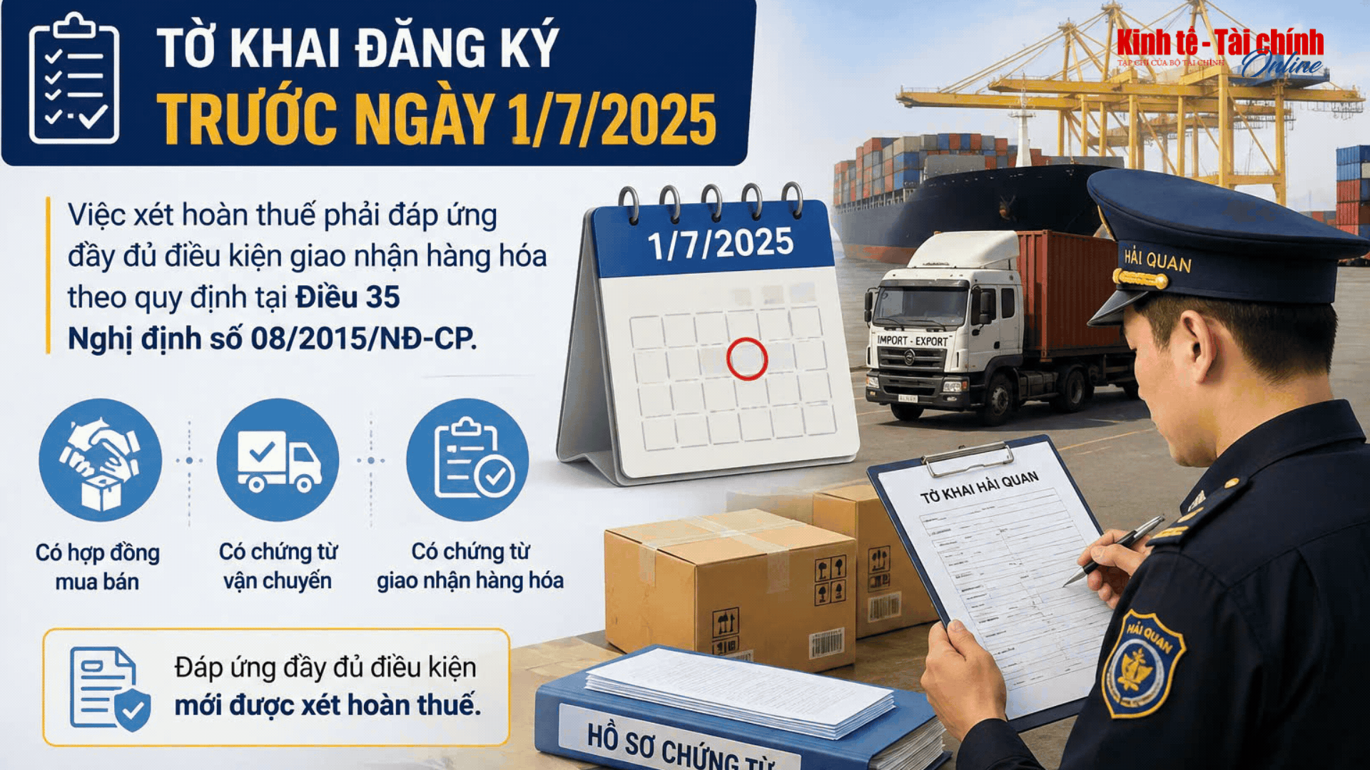 VIDEO: Xác định điều kiện hoàn thuế và tờ khai xuất nhập khẩu tại chỗ theo quy định mới